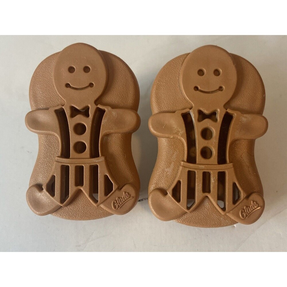 2 USED Glade Electric Gel Warmers GINGERBREAD MAN DESIGN Warmer VERY RARE